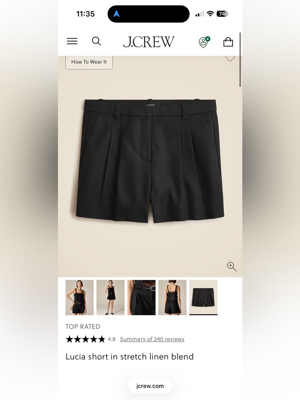 JCrew Linen Short - brand new!